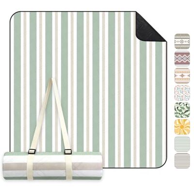 Sekey Picknickdecke Wasserdicht 200x200 cm, Stranddecke Sandfrei Gepolstert, Dreischichtige Struktur, PEVA-Wasserfestboden, Bindegurt-Trageriemen, geeignet für Picknick, Camping, Strand Sekey Picknickdecke Wasserdicht 200x200 cm, Stranddecke Sandfrei Gepolstert, Dreischichtige Struktur, PEVA-Wasserfestboden, Bindegurt-Trageriemen, geeignet für Picknick, Camping, Strand