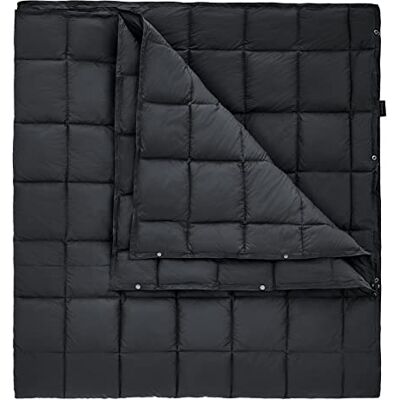KingCamp Campingdecke, warme multifunktionale kompakte Reisedecke 200×144cm Outdoor Decke mit Druckknopf, wasserabweisend mit kleinem Packmaß, für Camping, Wandern, Reisen, Picknick und Auto, Schwarz KingCamp Campingdecke, warme multifunktionale kompakte Reisedecke 200×144cm Outdoor Decke mit Druckknopf, wasserabweisend mit kleinem Packmaß, für Camping, Wandern, Reisen, Picknick und Auto, Schwarz