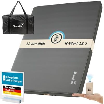 Skandika Doppel-Isomatte Easy 3D Premium Flex Luftmatratze für 2 Personen, 200 x 150 x 12 cm, USB-C Pumpe, Schaumstoff, Softtouch-Oberfläche, belastbar bis 300 kg Outdoor, Camping, Luftbett Skandika Doppel-Isomatte Easy 3D Premium Flex Luftmatratze für 2 Personen, 200 x 150 x 12 cm, USB-C Pumpe, Schaumstoff, Softtouch-Oberfläche, belastbar bis 300 kg Outdoor, Camping, Luftbett