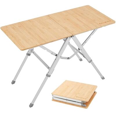KingCamp Campingtisch Bamboo Duo Klapptisch Camping Tisch Verstellbar Alu Bambus KingCamp Campingtisch Bamboo Duo Klapptisch Camping Tisch Verstellbar Alu Bambus