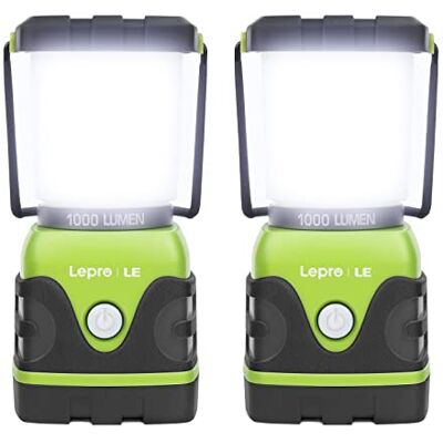 Lepro LE Campinglampe Batteriebetrieben 1000LM, 4 Leuchtmodi, Grün, 2 Stück UltraHell 4 Leuchtmodi Dimmbar Suchscheinwerfer, Notfallleuchte für Stromausfällen, Wandern, Notfall, Ausfälle und so weiter Lepro LE Campinglampe Batteriebetrieben 1000LM, 4 Leuchtmodi, Grün, 2 Stück UltraHell 4 Leuchtmodi Dimmbar Suchscheinwerfer, Notfallleuchte für Stromausfällen, Wandern, Notfall, Ausfälle und so weiter