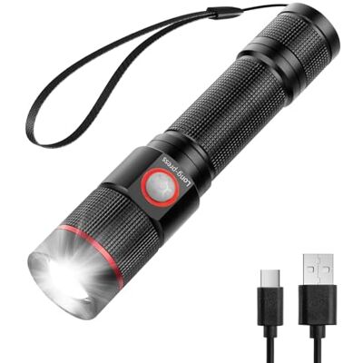 Lepro Taschenlampe LED Aufladbar, Zoombare Flashlight, 5 Modi Klein Taschenlampe Extrem Hell, 5 Lichtmodi, IPX4 Wasserdicht, Zoombare Flashlight für Kinder, Camping, Wandern, Notfälle Lepro Taschenlampe LED Aufladbar, Zoombare Flashlight, 5 Modi Klein Taschenlampe Extrem Hell, 5 Lichtmodi, IPX4 Wasserdicht, Zoombare Flashlight für Kinder, Camping, Wandern, Notfälle