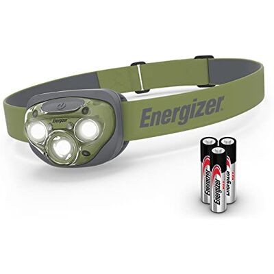 Energizer Amazon Vision HD+ 260‑Lumen‑Stirnlampe waldgrün, wasserabweisend, ideal für Camping, Wandern und Outdoor‑Aktivitäten, Batterien enthalten Energizer Amazon Vision HD+ 260‑Lumen‑Stirnlampe waldgrün, wasserabweisend, ideal für Camping, Wandern und Outdoor‑Aktivitäten, Batterien enthalten