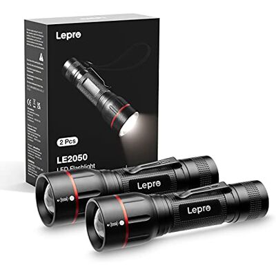 Lepro Zoombare Taschenlampe (2er-Pack), Kleine Flashlight mit Clip, 5 Modi Extrem Hell Mini Taschenlampen (Keine Batterien enthalten), Wasserdicht Torch Light für Outdoor, Wandern, Geschenk, Notfall Lepro Zoombare Taschenlampe (2er-Pack), Kleine Flashlight mit Clip, 5 Modi Extrem Hell Mini Taschenlampen (Keine Batterien enthalten), Wasserdicht Torch Light für Outdoor, Wandern, Geschenk, Notfall