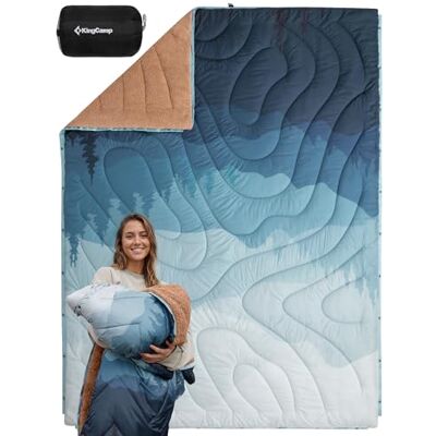 KingCamp Campingdecke Sherpa Outdoordecke Warm 200 × 145 cm 4-in-1 als Poncho & Notfall-Schlafsack Wasserabweisend Maschinenwaschbar Ideal für Camping, Wohnmobil & Reisen KingCamp Campingdecke Sherpa Outdoordecke Warm 200 × 145 cm 4-in-1 als Poncho & Notfall-Schlafsack Wasserabweisend Maschinenwaschbar Ideal für Camping, Wohnmobil & Reisen