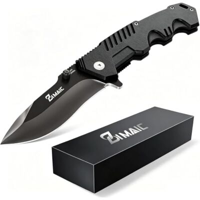 ZIMAIC Einhand-Klappmesser 7Cr17MOV Edelstahl 57HRC Taschenmesser mit Clip & Liner Lock, scharfes Outdoor Messer EDC Faltmesser für Camping Auto Notfall Geschenk Männer ZIMAIC Einhand-Klappmesser 7Cr17MOV Edelstahl 57HRC Taschenmesser mit Clip & Liner Lock, scharfes Outdoor Messer EDC Faltmesser für Camping Auto Notfall Geschenk Männer