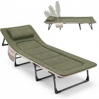 Sekey Campingbett Klappbett faltbar für Erwachsene Feldbett bis 200 kg belastbar mit Kissen, Reisebett Gästebett für Camping, Festival, Büro, Garten und Wohnmobil Dunkelgrün Sekey Campingbett Klappbett faltbar für Erwachsene Feldbett bis 200 kg belastbar mit Kissen, Reisebett Gästebett für Camping, Festival, Büro, Garten und Wohnmobil Dunkelgrün