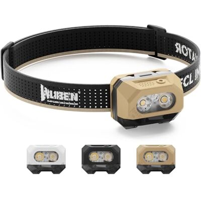 WUBEN H4 Stirnlampe LED Wiederaufladbar 800 Lumen 10 Modi mit Rotlicht IP68 Wasserdichte Stirnlampen Bewegungssensor, Taschenlampe Kopflampe , für Camping, Angeln und Wandern Zubehör Khaki WUBEN H4 Stirnlampe LED Wiederaufladbar 800 Lumen 10 Modi mit Rotlicht IP68 Wasserdichte Stirnlampen Bewegungssensor, Taschenlampe Kopflampe , für Camping, Angeln und Wandern Zubehör Khaki