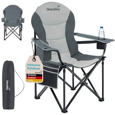 Skandika Campingstuhl Relax Comfort Bequemer Klappstuhl mit Getränkehalter und Kühlfach, bis max. 160 kg, klappbar, leicht Faltstuhl für Camping, Zelten, Festival, Angeln Skandika Campingstuhl Relax Comfort Bequemer Klappstuhl mit Getränkehalter und Kühlfach, bis max. 160 kg, klappbar, leicht Faltstuhl für Camping, Zelten, Festival, Angeln