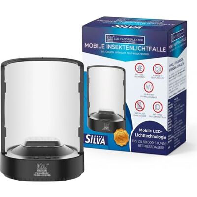 Silva iGu 2002 LED Fliegenfalle mit Akku, USB-C und Leimtafel (2002 LED Gerat) Für Fliegen, Fruchtfliegen und Motten – Fangreflektor, tragbar, geruchlos, für Wohnraum, Wohnmobil und Camping Silva iGu 2002 LED Fliegenfalle mit Akku, USB-C und Leimtafel (2002 LED Gerat) Für Fliegen, Fruchtfliegen und Motten – Fangreflektor, tragbar, geruchlos, für Wohnraum, Wohnmobil und Camping