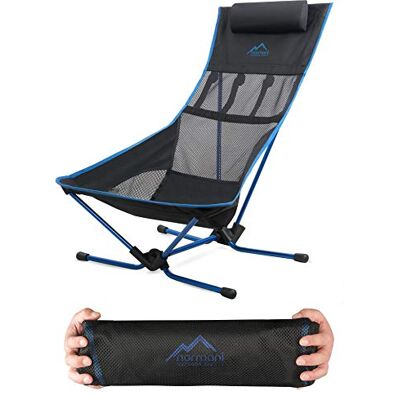 normani Ultraleichter Strandstuhl Campingstuhl 2-in-1 Beachchair oder Campingliege verstellbare Rückenlehne mit Kopfkissen 7075 Aluminium Rahmengestell Blau 76 cm × 64 cm × 100 cm normani Ultraleichter Strandstuhl Campingstuhl 2-in-1 Beachchair oder Campingliege verstellbare Rückenlehne mit Kopfkissen 7075 Aluminium Rahmengestell Blau 76 cm × 64 cm × 100 cm