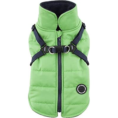 Puppia Wasserdichter Fleece-Hundemantel für kleine und mittelgroße Hunde - Mit Geschirr Puppia Wasserdichter Fleece-Hundemantel für kleine und mittelgroße Hunde - Mit Geschirr