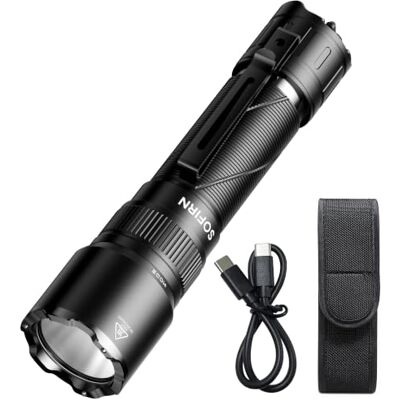 Sofirn SK31 Taktische Taschenlampe LED Aufladbar 6800lm, 395m, IPX8 6800 Lumen, 395m Reichweite, 9 Modi, USB-C Aufladbar, IPX8 Wasserdicht, Taktisch, Outdoor, Camping, Selbstverteidigung Sofirn SK31 Taktische Taschenlampe LED Aufladbar 6800lm, 395m, IPX8 6800 Lumen, 395m Reichweite, 9 Modi, USB-C Aufladbar, IPX8 Wasserdicht, Taktisch, Outdoor, Camping, Selbstverteidigung