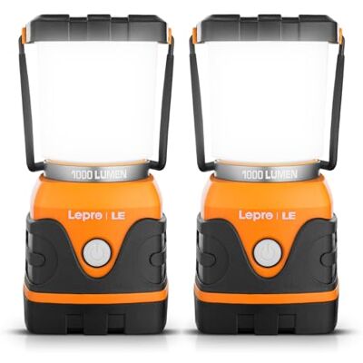 Lepro LE Campinglampe Batteriebetrieben 1000LM, 4 Leuchtmodi, Orange, 2 Stück UltraHell 4 Leuchtmodi Dimmbar Suchscheinwerfer, Notfallleuchte für Stromausfällen, Wandern, Notfall, Ausfälle und so weiter Lepro LE Campinglampe Batteriebetrieben 1000LM, 4 Leuchtmodi, Orange, 2 Stück UltraHell 4 Leuchtmodi Dimmbar Suchscheinwerfer, Notfallleuchte für Stromausfällen, Wandern, Notfall, Ausfälle und so weiter