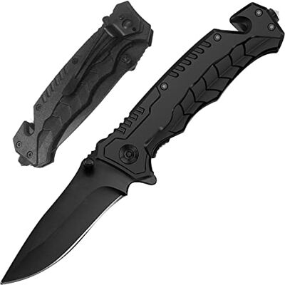 ZENG Klappmesser Taschenmesser Outdoor Messer Zweihandmesser Einhandmesser Klinge aus Edelstahl 52 HRC Multifunktion Jagdmesser Fuer Camping Wandern und Survival ZENG Klappmesser Taschenmesser Outdoor Messer Zweihandmesser Einhandmesser Klinge aus Edelstahl 52 HRC Multifunktion Jagdmesser Fuer Camping Wandern und Survival