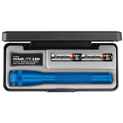Maglite Mini 2AA Multimode LED-Taschenlampe, 97 Lumen, 17 cm blau inkl. 2 Mignon-Batterien im Etui, SP22117F Maglite Mini 2AA Multimode LED-Taschenlampe, 97 Lumen, 17 cm blau inkl. 2 Mignon-Batterien im Etui, SP22117F