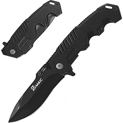 ZIMAIC Einhand-Klappmesser 7Cr17MOV Edelstahl 57HRC mit Liner Lock rostfreies Survival EDC Taschenmesser für Camping Wandern Auto Notfall Geschenk für Männer Heimwerker ZIMAIC Einhand-Klappmesser 7Cr17MOV Edelstahl 57HRC mit Liner Lock rostfreies Survival EDC Taschenmesser für Camping Wandern Auto Notfall Geschenk für Männer Heimwerker
