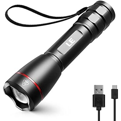 Lepro LE Taschenlampe LED Aufladbar, 1000LM Zoombare Flashlight, 5 Modi Extrem Hell Flashlight, IPX4, Zoombare Handlampe, Wiederaufladbare Taktische Taschenlampe für Camping, Outdoor, Wandern Lepro LE Taschenlampe LED Aufladbar, 1000LM Zoombare Flashlight, 5 Modi Extrem Hell Flashlight, IPX4, Zoombare Handlampe, Wiederaufladbare Taktische Taschenlampe für Camping, Outdoor, Wandern
