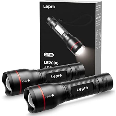 Lepro Zoombare Taschenlampe (2er-Pack), Kleine Flashlight mit 5 Modi Extrem Hell Mini Taschenlampen (Keine Batterien enthalten), Wasserdicht Torch Light für Outdoor, Wandern, Geschenk, Notfall Lepro Zoombare Taschenlampe (2er-Pack), Kleine Flashlight mit 5 Modi Extrem Hell Mini Taschenlampen (Keine Batterien enthalten), Wasserdicht Torch Light für Outdoor, Wandern, Geschenk, Notfall