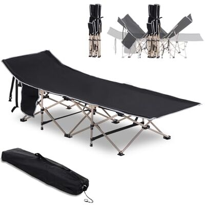 Outsunny Feldbett faltbar Campingbett 190 x 68 x 52 cm bis 150 kg Schwarz Mit Tragetasche, Campingliege, Gästebett für Erwachsene, Klappbett, für Indoor, Outdoor, Garten, Camping, Reisen Outsunny Feldbett faltbar Campingbett 190 x 68 x 52 cm bis 150 kg Schwarz Mit Tragetasche, Campingliege, Gästebett für Erwachsene, Klappbett, für Indoor, Outdoor, Garten, Camping, Reisen