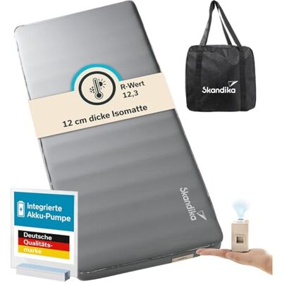 Skandika Isomatte Easy 3D Premium Flex Luftmatratze für 1 Person, 200 x 85 x 12 cm, USB-C Pumpe, Schaumstoff, Softtouch-Oberfläche, belastbar bis 150 kg Outdoor, Camping, Luftbett Skandika Isomatte Easy 3D Premium Flex Luftmatratze für 1 Person, 200 x 85 x 12 cm, USB-C Pumpe, Schaumstoff, Softtouch-Oberfläche, belastbar bis 150 kg Outdoor, Camping, Luftbett
