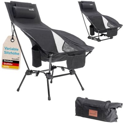 Skandika Campingstuhl Compact bis 150 kg belastbar Camping Stuhl, Anglerstuhl, klein, faltbar, kleines Packmaß, klappbar, stabil, leicht, bequem gepolstert Faltstuhl Skandika Campingstuhl Compact bis 150 kg belastbar Camping Stuhl, Anglerstuhl, klein, faltbar, kleines Packmaß, klappbar, stabil, leicht, bequem gepolstert Faltstuhl