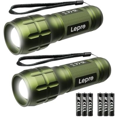 Lepro LE LED Taschenlampe (2er-Pack), Zoombare Flashlight für Kinder, Grün Extrem Hell Zoombare Mini Taschenlampen (Inklusive Batterie), Tragbare Wasserdichte Handlampe für Camping, Outdoor, Notfälle Lepro LE LED Taschenlampe (2er-Pack), Zoombare Flashlight für Kinder, Grün Extrem Hell Zoombare Mini Taschenlampen (Inklusive Batterie), Tragbare Wasserdichte Handlampe für Camping, Outdoor, Notfälle