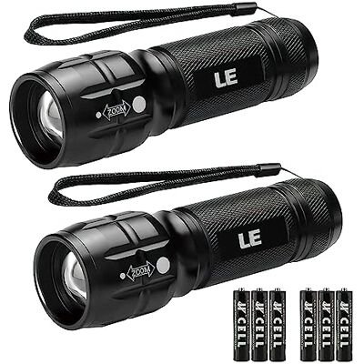 Lepro LE LED Taschenlampe (2er-Pack), Zoombare Flashlight für Kinder, Schwarz Extrem Hell Zoombare Mini Taschenlampen (Inklusive Batterie), Tragbare Wasserdichte Handlampe für Camping, Outdoor, Notfälle Lepro LE LED Taschenlampe (2er-Pack), Zoombare Flashlight für Kinder, Schwarz Extrem Hell Zoombare Mini Taschenlampen (Inklusive Batterie), Tragbare Wasserdichte Handlampe für Camping, Outdoor, Notfälle