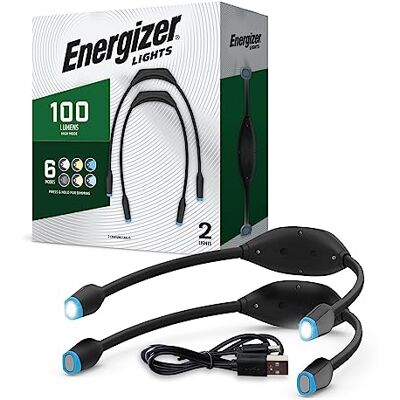 Energizer Stirnlampe Lese- und Arbeits-LED 100 Lumen, 2 Stück Lampen, USB-Ladekabel im Lieferumfang enthalten Energizer Stirnlampe Lese- und Arbeits-LED 100 Lumen, 2 Stück Lampen, USB-Ladekabel im Lieferumfang enthalten