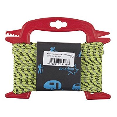 Bo-Camp Abspannseil Nylon Spule 20 Meter Reflektierend Bo-Camp Abspannseil Nylon Spule 20 Meter Reflektierend