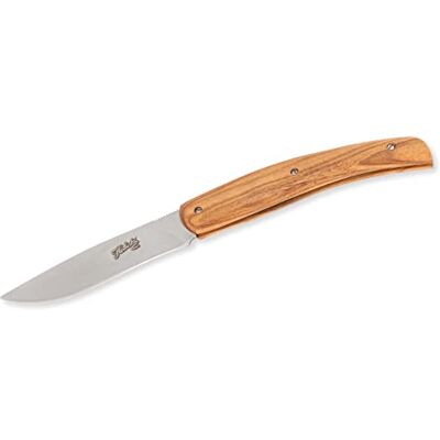 Herbertz Selektion Taschenmesser, AISI 440 Stahl, rostfrei, Slip Joint, Olivenholz Griffschalen, scharfes Klappmesser & Outdoor-messer für Camping, Wandern oder Jagd Herbertz Selektion Taschenmesser, AISI 440 Stahl, rostfrei, Slip Joint, Olivenholz Griffschalen, scharfes Klappmesser & Outdoor-messer für Camping, Wandern oder Jagd