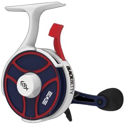 13 FISHING Unisex-Erwachsene Free Fall Ghost Maverick Inline Eisangeln Angelrolle, rot/weiß/blau 13 FISHING Unisex-Erwachsene Free Fall Ghost Maverick Inline Eisangeln Angelrolle, rot/weiß/blau