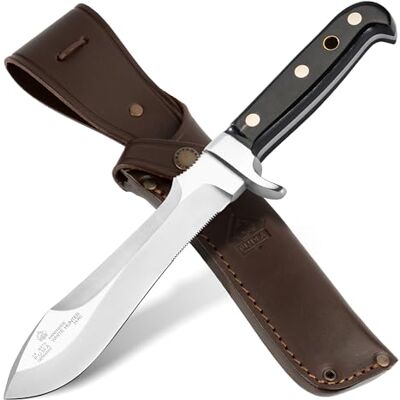 Puma White Hunter Büffelhorn das legendäre Jagdmesser handgefertigt in Solingen Griff aus echtem Büffelhorn 155mm Klinge, Gesamtlänge 270mm Vollerl mit Sattellederscheide Puma White Hunter Büffelhorn das legendäre Jagdmesser handgefertigt in Solingen Griff aus echtem Büffelhorn 155mm Klinge, Gesamtlänge 270mm Vollerl mit Sattellederscheide