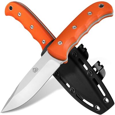 Puma TEC – Survival D2 Knife – Orange – Feststehendes Full-Tang-Outdoormesser – D2-Stahl (60 HRC) mit edlem Satin-Finish & G10-Griff – inkl. passender Kydex-Scheide mit Steel-Clips Puma TEC – Survival D2 Knife – Orange – Feststehendes Full-Tang-Outdoormesser – D2-Stahl (60 HRC) mit edlem Satin-Finish & G10-Griff – inkl. passender Kydex-Scheide mit Steel-Clips