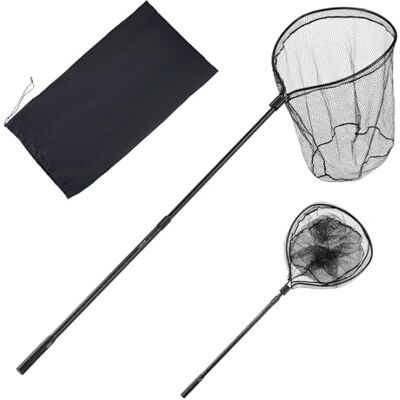 VEVOR Angelkescher Teleskopisch 238 cm, Unterfangkescher mit Fischschonendem Fischnetz aus PVC-Beschichtetem Nylonmaterial, Kescherstange aus 6063 Aluminiumlegierung mit Rutschfestem PE Griff VEVOR Angelkescher Teleskopisch 238 cm, Unterfangkescher mit Fischschonendem Fischnetz aus PVC-Beschichtetem Nylonmaterial, Kescherstange aus 6063 Aluminiumlegierung mit Rutschfestem PE Griff