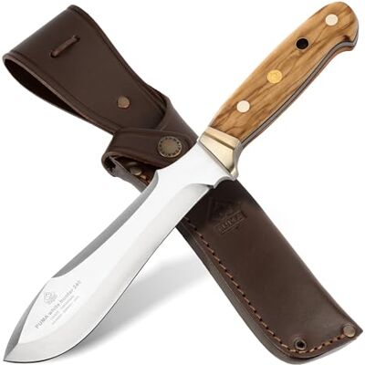 Puma White Hunter 240 Olivenholz – die Neuversion des legendären Jagdmessers handgefertigt in Solingen Griff aus Olivenholz – 157mm Klinge, Gesamtlänge 273mm Vollerl mit Sattellederscheide Puma White Hunter 240 Olivenholz – die Neuversion des legendären Jagdmessers handgefertigt in Solingen Griff aus Olivenholz – 157mm Klinge, Gesamtlänge 273mm Vollerl mit Sattellederscheide
