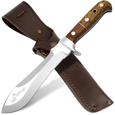 Puma White Hunter Löwe – Sonderedition des legendären Jagdmessers handgefertigt in Solingen Griff aus Oliven- & Pflaumenholz – 155mm Klinge Vollerl mit Sattellederscheide Puma White Hunter Löwe – Sonderedition des legendären Jagdmessers handgefertigt in Solingen Griff aus Oliven- & Pflaumenholz – 155mm Klinge Vollerl mit Sattellederscheide