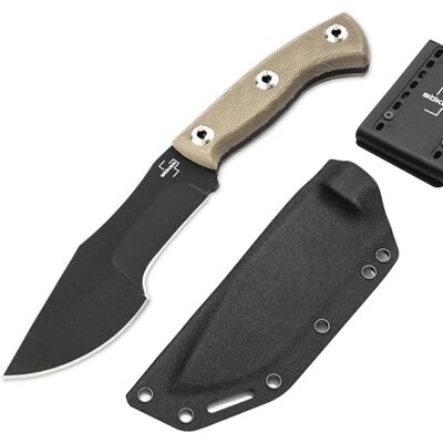BÖKER PLUS Mini Tracker 2.0 Bushcraft-Messer feststehend mit Kydexscheide Full Tang Messer mit 13,5 cm schwarzer Klinge 1095 Outdoor Gürtelmesser Profi Survival-Messer in Geschenk-Box BÖKER PLUS Mini Tracker 2.0 Bushcraft-Messer feststehend mit Kydexscheide Full Tang Messer mit 13,5 cm schwarzer Klinge 1095 Outdoor Gürtelmesser Profi Survival-Messer in Geschenk-Box