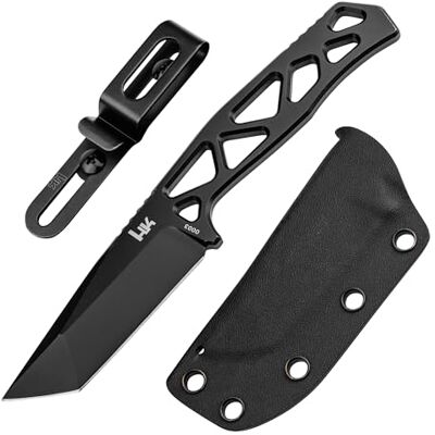BÖKER HECKLER & KOCH® FX01 feststehendes Skelett Messer 42a konform taktisches Einsatzmesser mit Kydex-Scheide & Gürtel-Clip EDC Neck Knife mit 7,5 cm Tanto Klinge schwarz Vollmetall Outdoormesser BÖKER HECKLER & KOCH® FX01 feststehendes Skelett Messer 42a konform taktisches Einsatzmesser mit Kydex-Scheide & Gürtel-Clip EDC Neck Knife mit 7,5 cm Tanto Klinge schwarz Vollmetall Outdoormesser