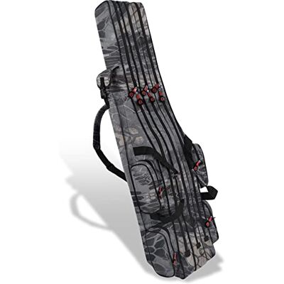 normani Rutentasche Rod Case Angelkoffer Futteral mit 2, 3 oder 4 Ruten-Fächern, Verschiedene Längen wählbar stark wasserabweisender Fishing Rucksack Night Camo 3 Innenfächer 170 cm normani Rutentasche Rod Case Angelkoffer Futteral mit 2, 3 oder 4 Ruten-Fächern, Verschiedene Längen wählbar stark wasserabweisender Fishing Rucksack Night Camo 3 Innenfächer 170 cm