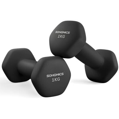 SONGMICS 2 Stück Hexagon Hanteln mit Neoprenbeschichtung für Krafttraining, Fitness, Zuhause SONGMICS 2 Stück Hexagon Hanteln mit Neoprenbeschichtung für Krafttraining, Fitness, Zuhause