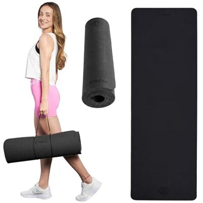 TREXO X Fitnessmatte in Graphit, 183x61 cm groß und 10 mm dick aus ökologischer TPE-Übungsmatte mit rutschfester Oberfläche Leichte Gymnastikmatte für Krafttraining, Yoga, Pilates und Stretching TREXO X Fitnessmatte in Graphit, 183x61 cm groß und 10 mm dick aus ökologischer TPE-Übungsmatte mit rutschfester Oberfläche Leichte Gymnastikmatte für Krafttraining, Yoga, Pilates und Stretching