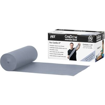 Cando Trainingsband LATEXFREI / Gymnastikband, Länge 5,5 m silber (sehr sehr schwer) Cando Trainingsband LATEXFREI / Gymnastikband, Länge 5,5 m silber (sehr sehr schwer)