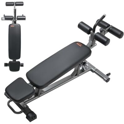 VEVOR Sit Up Bank Bauchmuskelbank 4-stufig Höhenverstellbar (1630 x 620 x 1055 cm) Rückentrainer (454 kg belastbar) für Heimtraining im Fitnessstudio Krafttraining Ganzkörpermuskeltraining VEVOR Sit Up Bank Bauchmuskelbank 4-stufig Höhenverstellbar (1630 x 620 x 1055 cm) Rückentrainer (454 kg belastbar) für Heimtraining im Fitnessstudio Krafttraining Ganzkörpermuskeltraining