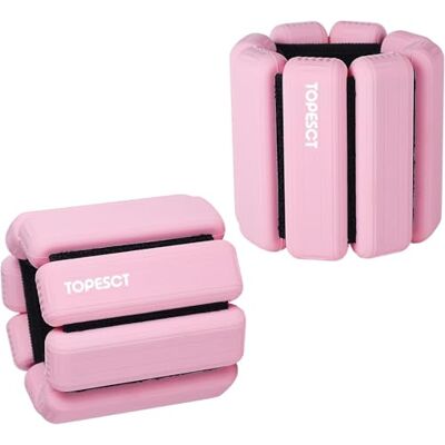TopEsct 2 PCS Verstellbare Handgelenkgewichte Knöchelgewichte Set Gewichtsmanschetten für Handgelenk Yoga, Tanz, Barre, Pilates, Kardiotraining, Aerobic, Walking TopEsct 2 PCS Verstellbare Handgelenkgewichte Knöchelgewichte Set Gewichtsmanschetten für Handgelenk Yoga, Tanz, Barre, Pilates, Kardiotraining, Aerobic, Walking