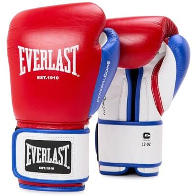 Everlast Powerlock OG Advanced 16oz Boxhandschuhe Rot/Weiß, Sandsack-, Mitt- & Sparring-Handschuhe mit Klettverschluss, EverDri, C3-Schaumstoff, ergonomischer Griff – Original Ausrüstung Everlast Powerlock OG Advanced 16oz Boxhandschuhe Rot/Weiß, Sandsack-, Mitt- & Sparring-Handschuhe mit Klettverschluss, EverDri, C3-Schaumstoff, ergonomischer Griff – Original Ausrüstung