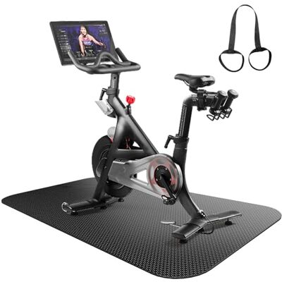 Shouken Fahrradmatte für elliptische Laufbänder, kompatibel mit Peloton-Fahrrädern, für Heimtrainer, Matte für stationäre Indoor-Spinn-Bikes, Hartholzboden, Teppich, schwarz, Fitnessgeräte-Matte (60 x 120 cm) Shouken Fahrradmatte für elliptische Laufbänder, kompatibel mit Peloton-Fahrrädern, für Heimtrainer, Matte für stationäre Indoor-Spinn-Bikes, Hartholzboden, Teppich, schwarz, Fitnessgeräte-Matte (60 x 120 cm)