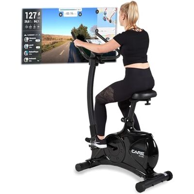 CARE FITNESS Heimtrainer Fahrrad CV-395 Sportgerät für zuhause mit 24 Trainingsprogrammen 12 kg Schwungmasse Magnetbremssystem Mit der Kinomap App kompatibel CARE FITNESS Heimtrainer Fahrrad CV-395 Sportgerät für zuhause mit 24 Trainingsprogrammen 12 kg Schwungmasse Magnetbremssystem Mit der Kinomap App kompatibel