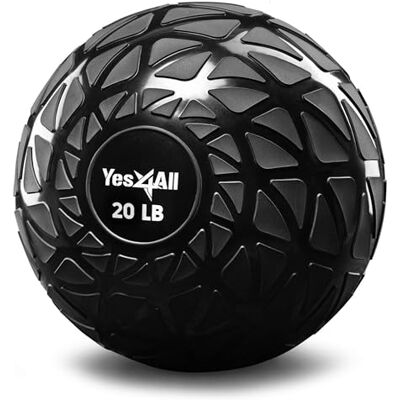 Yes4All Fitness-Slam-Medizinball, 9 kg, für Übung, Kraft, Krafttraining, Workout-Ball, gewichteter Ball, Gymnastikball, dynamisches Schwarz. Yes4All Fitness-Slam-Medizinball, 9 kg, für Übung, Kraft, Krafttraining, Workout-Ball, gewichteter Ball, Gymnastikball, dynamisches Schwarz.