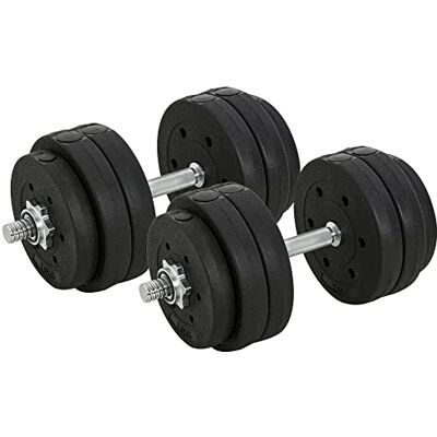 HOMCOM Kurzhantel Set 30KG mit Hantelscheiben für Zuhause Büro Schwarz HOMCOM Kurzhantel Set 30KG mit Hantelscheiben für Zuhause Büro Schwarz